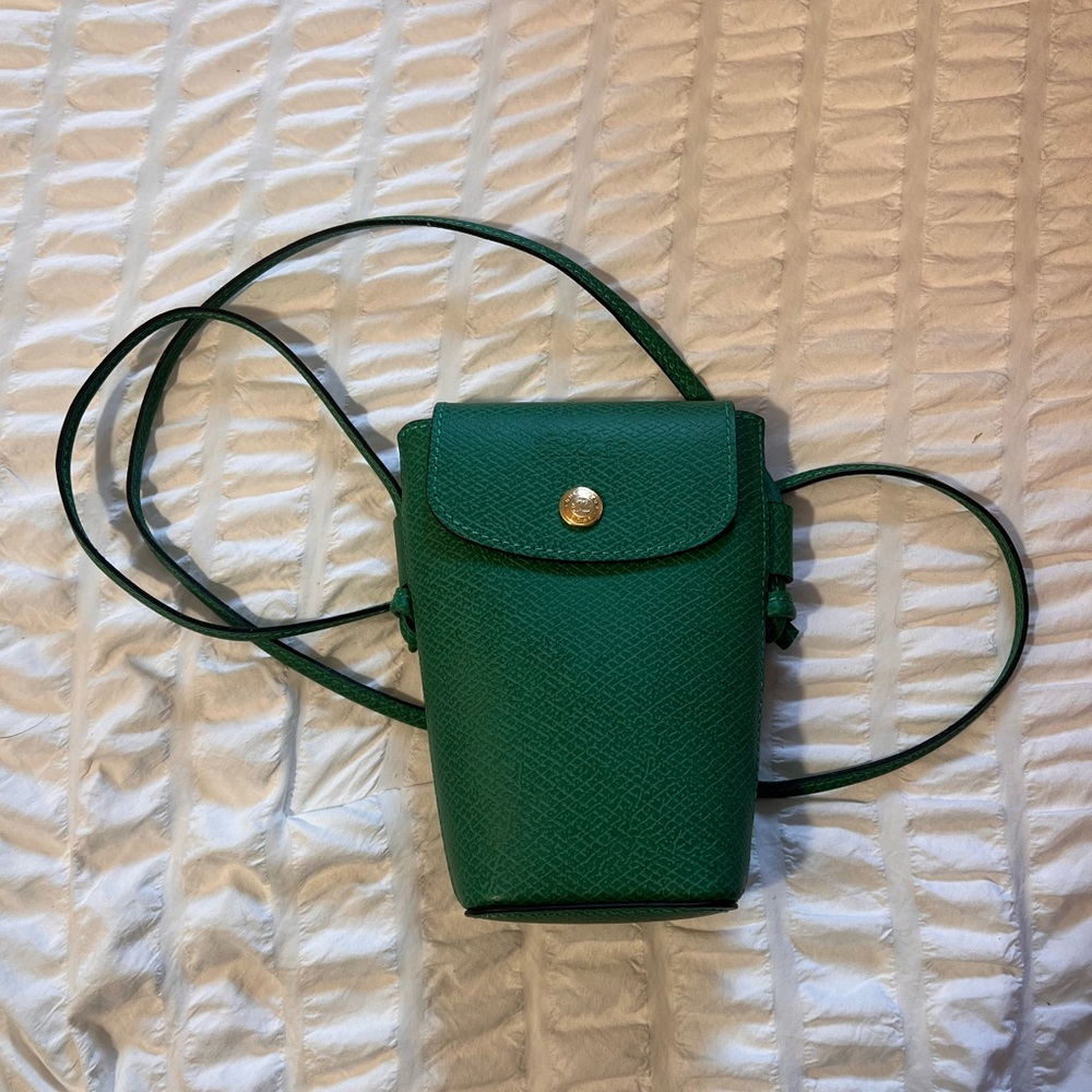 Longchamp Stylish Green Crossbody Bag
